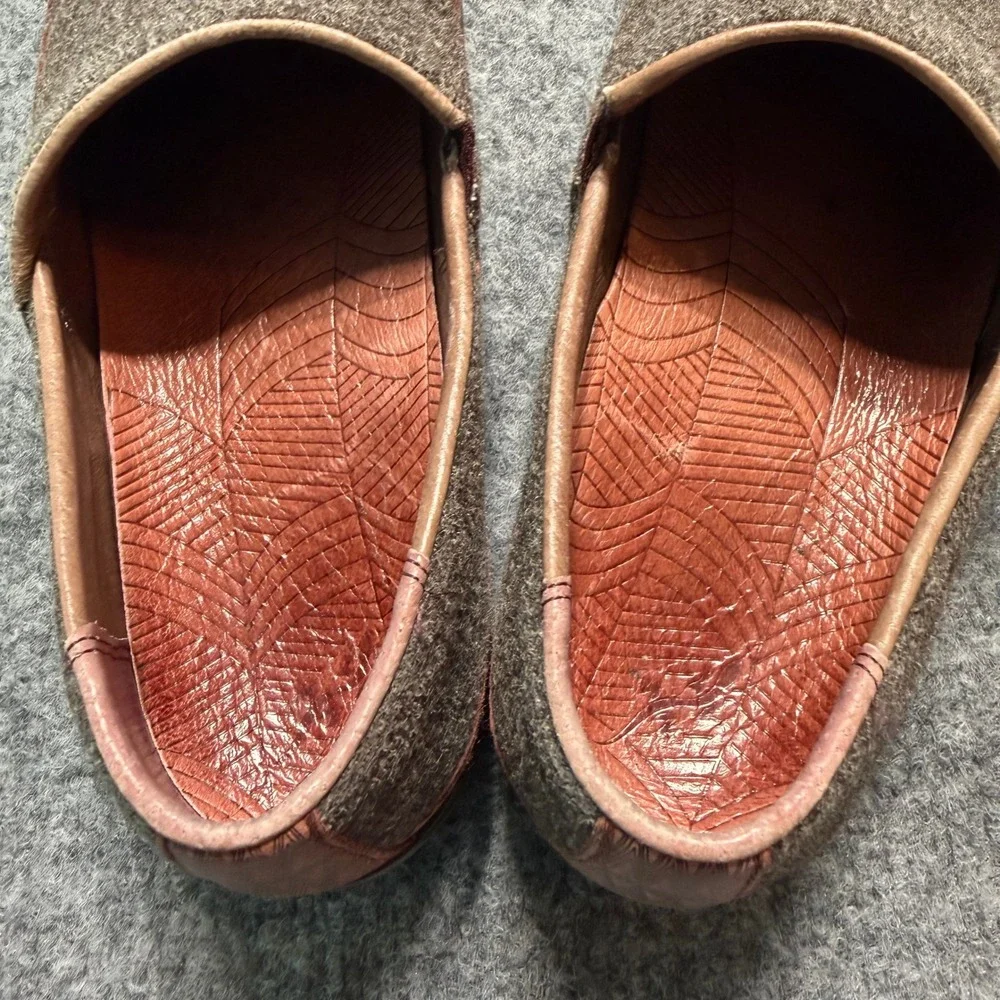 CHACO BAKER CHOCOLATE Wool Leather Slip On Loafers Shoes Womens 8.5